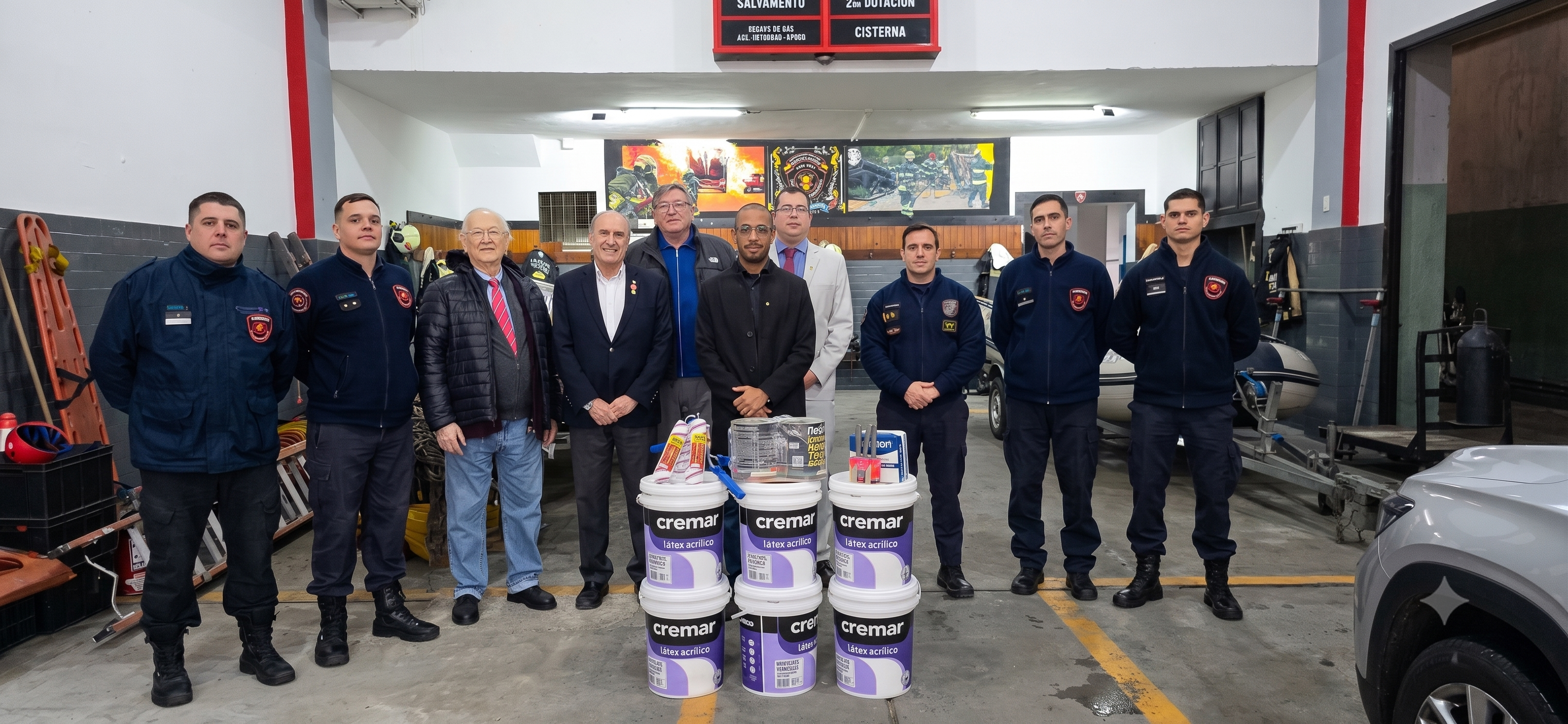 Donación de materiales para la Estación de Bomberos de Belgrano